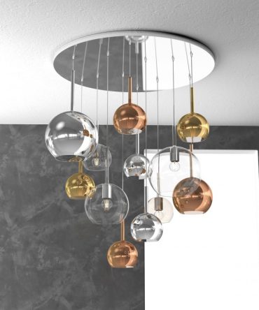 Sospensione 12 luci Future vetri multicolor 1155/S12 TMIX Top Light