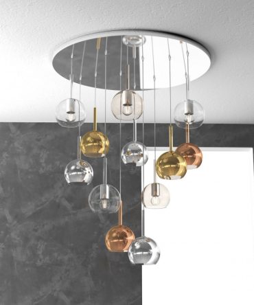 Sospensione 12 luci Future vetri multicolor 1155/S12 TP Top Light