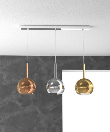 Sospensione 3 luci Future vetri multicolor Ø 15 cm 1155/S3 RP Top Light