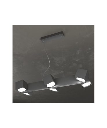 Sospensione 6 Luci Orientabili Rotation 1160/S6 Top Light Antracite
