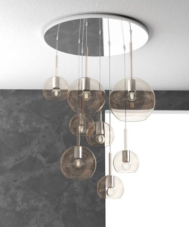 Sospensione 8 luci Future vetri ambra 1155/S8 TMIX Top Light