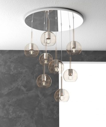 Sospensione 8 luci Future vetri ambra 1155/S8 TP Top Light