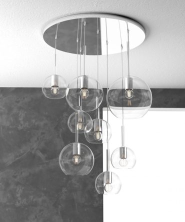 Sospensione 8 Luci Future Vetri Trasparenti 1155/S8 TMIX Top Light