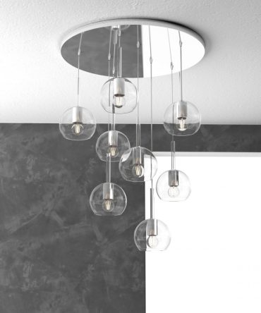 Sospensione 8 Luci Future Vetri Trasparenti 1155/S8 TP Top Light