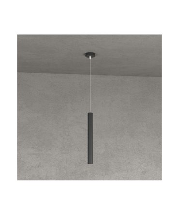 Sospensione Cilindro Round Tube GU10 Led 1174/S1 Top Light Nero