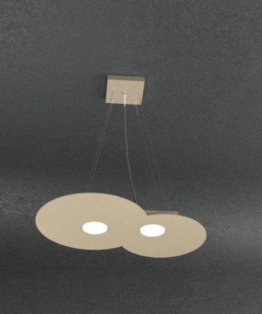 Sospensione Led 2+1 luci Cloud 1128/S2 R+1-SA Top Light sabbia