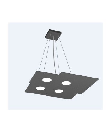 Sospensione Led 4+2 Luci Gx53 Plate 1129/S4+2 Top Light Antracite