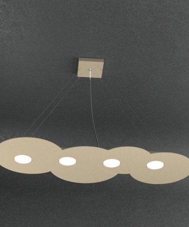 Sospensione Led 4+3 luci Cloud 1128/S4 R +3-SA Top Light sabbia
