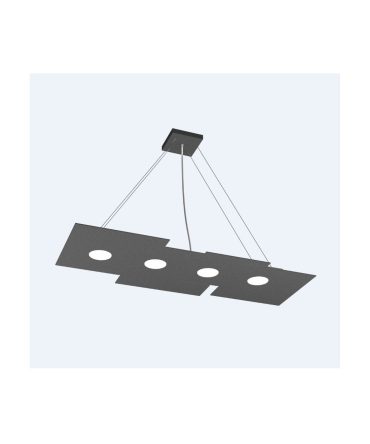 Sospensione Led 4+3 Luci Gx53 Plate 1129/S4 R+3 Top Light Antracite