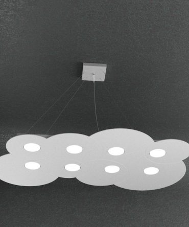 Sospensione Led 8 luci Cloud 1128/S8 R-GR Top Light grigio