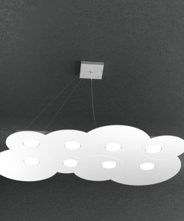Sospensione Led 8+3 luci Cloud 1128/S8 R +3-BI Top Light bianco