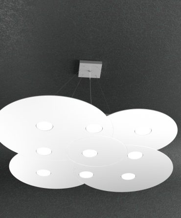 Sospensione Led 9+4 luci Cloud 1128/S9 +4-BI Top Light bianco