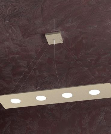 Sospensione Led Area 1127/S4 Rettangolare Top Light sabbia