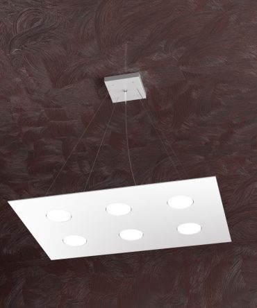 Sospensione Led Area 1127/S6 R +2-BI Top Light bianco