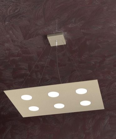 Sospensione Led Area 1127/S6 R +2-SA Top Light sabbia