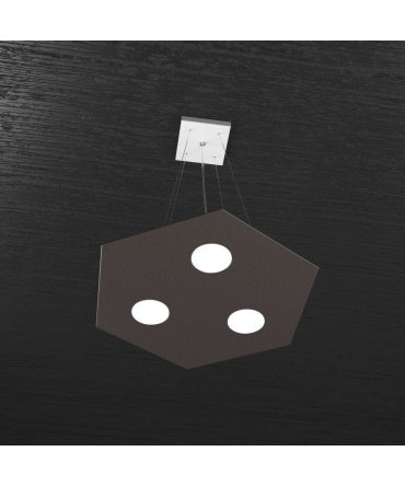 Sospensione Led Gx53 Hexagon 3 luci marrone 1142/SP Top Light