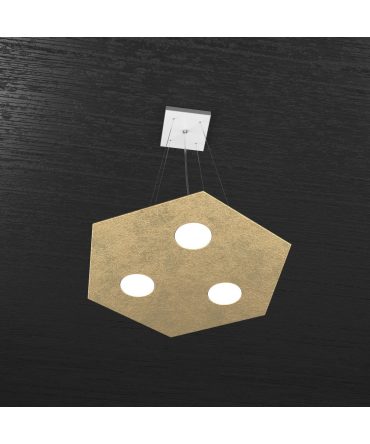 Sospensione Hexagon 3+1 oro 1142/SP+1 Top Light