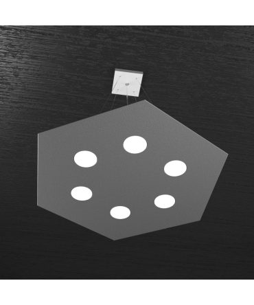 Sospensione Led Gx53 Hexagon 6 luci +1 antracite 1142/SG Top Light