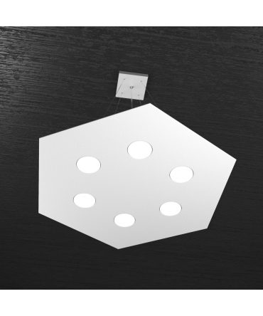 Sospensione Led Gx53 Hexagon 6 luci +1 grigio 1142/SG Top Light
