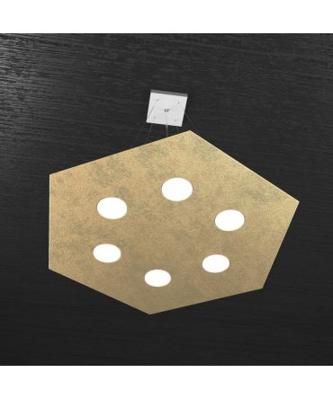 Sospensione Led Gx53 Hexagon 6 luci +1 oro 1142/SG Top Light