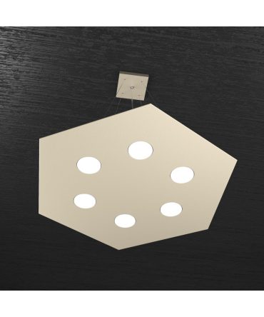 Sospensione Led Gx53 Hexagon 6 luci +1 sabbia 1142/SG Top Light