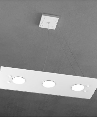 Sospensione Led in vetro Path 3+2 luci bianco 1141/S3+2 Top Light