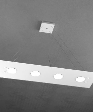 Sospensione Led in vetro Path 4 luci bianco 1141/S4 R Top Light