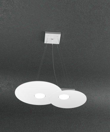 Sospensione Led lineare 2 luci Cloud 1128/S2 R-BI Top Light bianco