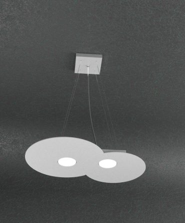 Sospensione Led lineare 2 luci Cloud 1128/S2 R-GR Top Light grigio