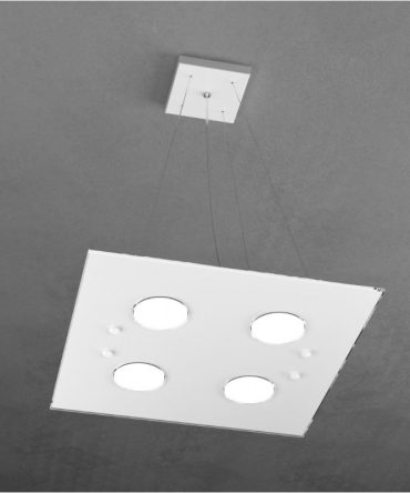 Sospensione Led Path 4+2 luci vetro bianco 1141/S4+2 Top Light