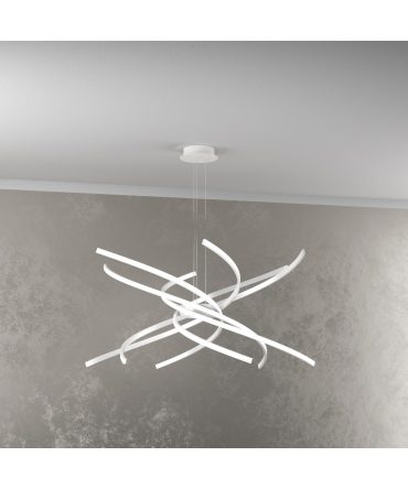 Sospensione Moderna Tornado Bianco Led 69W 3000k o 4000k Top Light - 3000K Luce Calda