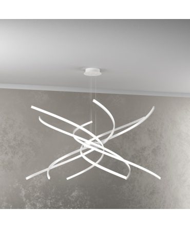 Sospensione Moderna Tornado Bianco Led 88W 3000K o 4000K Top Light