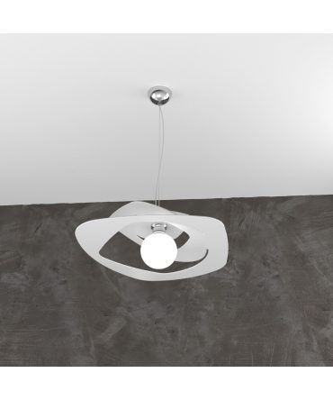 Sospensione moderna Warped Ø50 cm bianca 1157/S50 Top Light