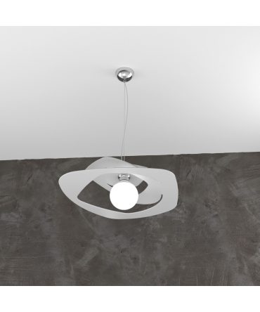 Sospensione moderna Warped Ø50 cm grigio 1157/S50 Top Light