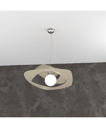 Sospensione moderna Warped Ø50 cm sabbia 1157/S50 Top Light