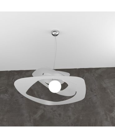 Sospensione moderna Warped Ø65 cm grigio 1157/S65 Top Light