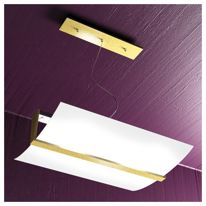 Sospensione Wood foglia oro 1019/S50-FO Top Light