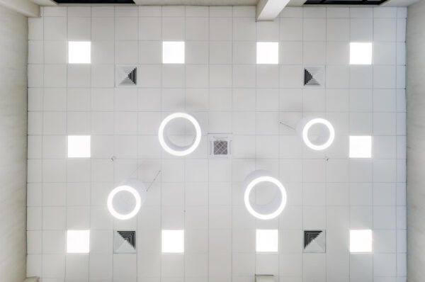 soffitto con pannelli led