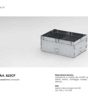Cassaforma In Metallo Isyluce Per Incasso Laterizio Per Segnapasso In Gesso art. 822