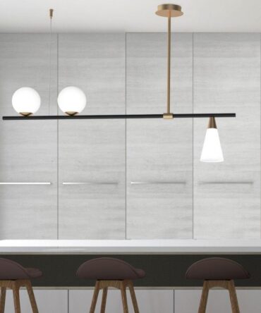 Lampada a sospensione Sikrea MIKADO/SL 33830 - Metallo nero e ottone