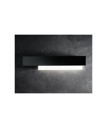 Applique Gea Luce DOHA AG grande 25W LED 3000°K Nero lampada parete