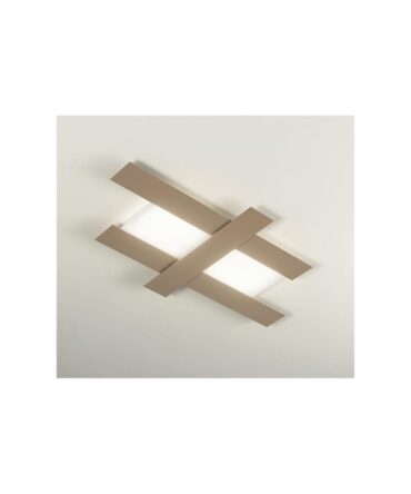 Plafoniera Gea Luce DOHA P/G Grande LED Tortora lampada soffitto parete