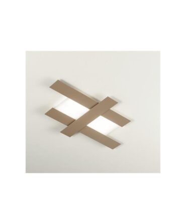 Plafoniera Gea Luce DOHA P/M Medio LED Tortora lampada soffitto parete