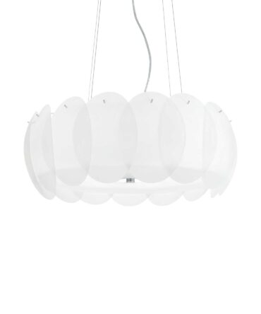 IDEAL LUX OVALINO Lampada a soffitto bianco L. 52cm