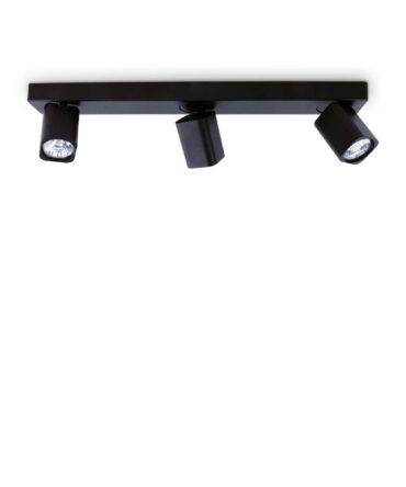 IDEAL LUX RUDY Lampada a soffitto nero L. 54 cm H.11 cm