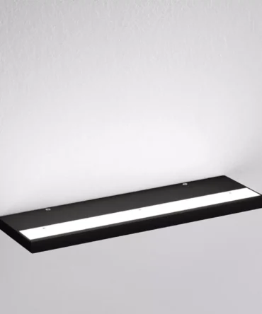 ISYLUCE PLATE 961 B  Applique da parete in alluminio nera led 4000K luce naturale