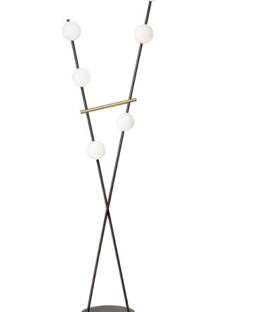 MILOOX KIKA  Lampada da terra in metallo nero e oro