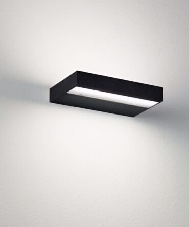 ISYLUCE PLATE  962 B  Applique da parete in alluminio nero led 3000K luce calda