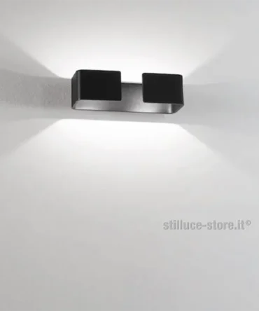ISYLUCE GRAFFA 924 XB  Applique da parete in alluminio nero