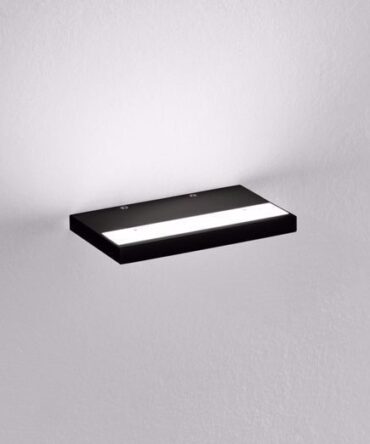 ISYLUCE PLATE  960 B  Applique da parete in alluminio nero led 3000K luce calda